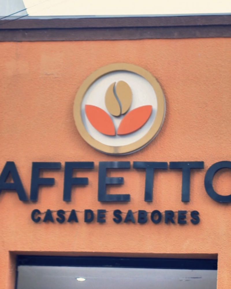 Fachada da Affetto Casa de Sabores com o logotipo da marca.